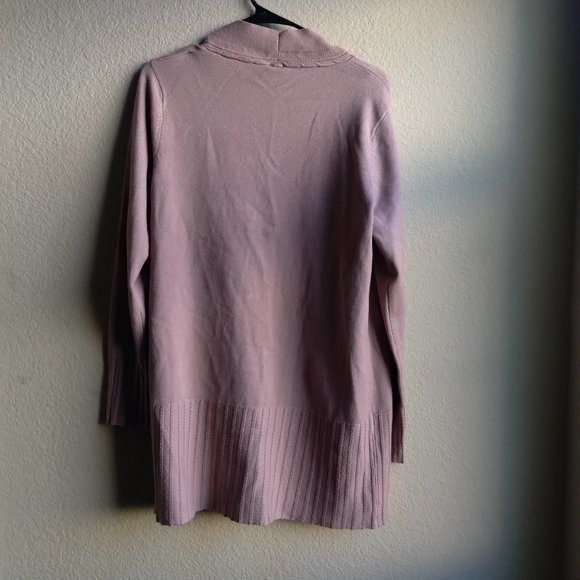 Vila Dusty Rose Pink / Mauve Knit Cardigan with Cable Knit Detail - Picture 2 of 5
